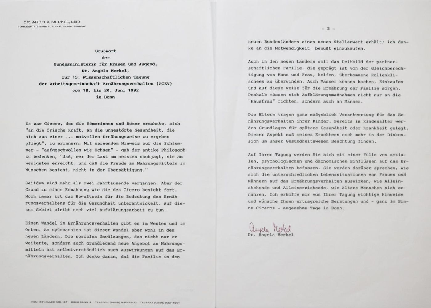 Große Abbildung Nr.1: 137-2148 Merkel, Angela,: (Autographen)