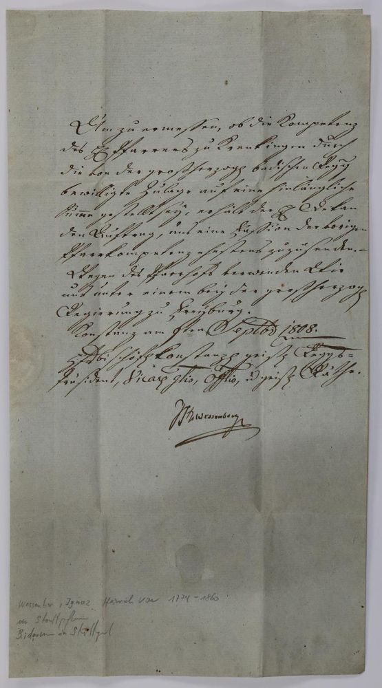 Große Abbildung Nr.2: 137-2166 Wessenberg, Ignaz Heinrich von,: (Autographen)