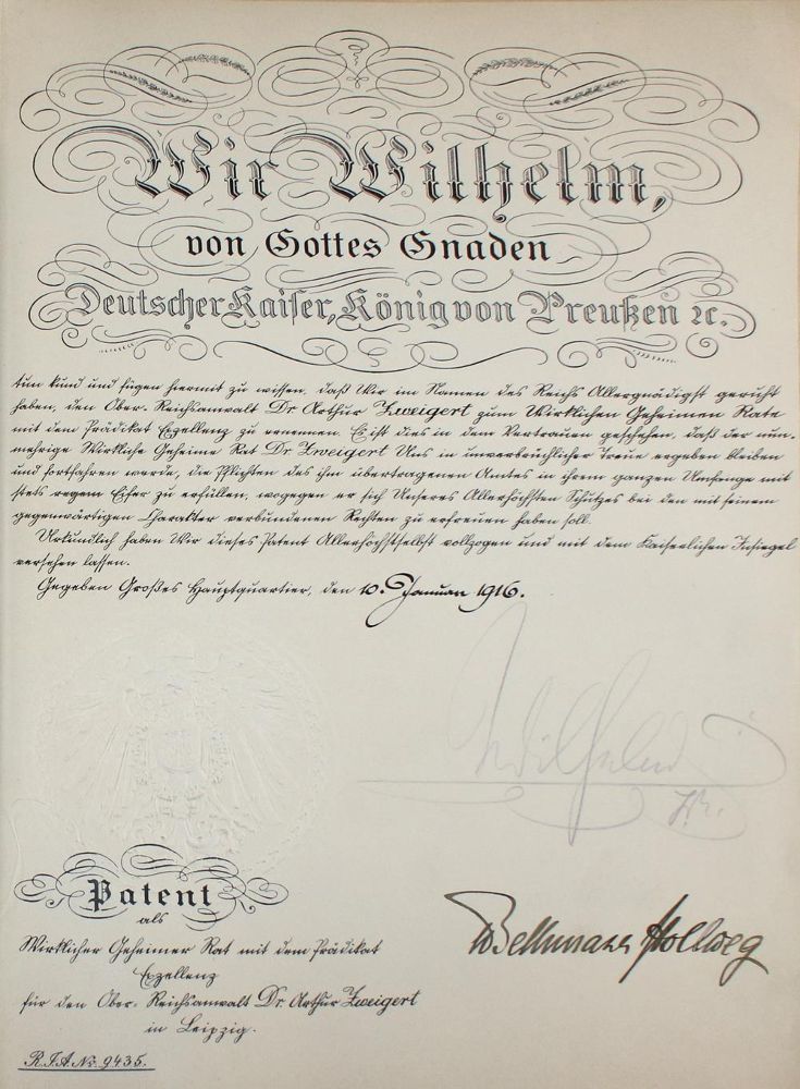 Große Abbildung Nr.2: 137-2167 Wilhelm II.: (Autographen)