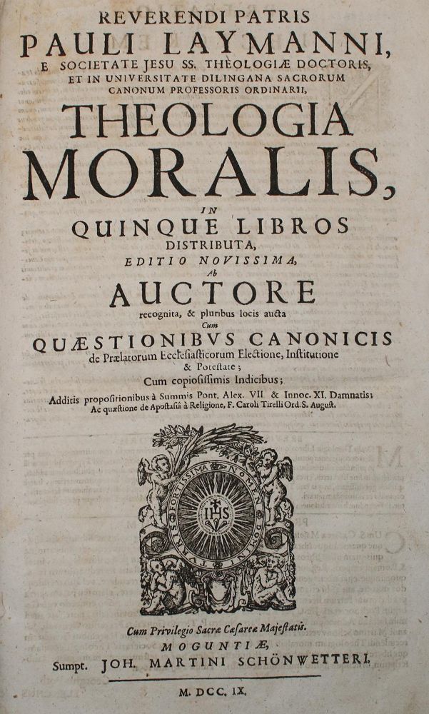 Große Abbildung Nr.2: 137-223 Laymann,P.: (Alte Drucke, Handschriften und Theologie)