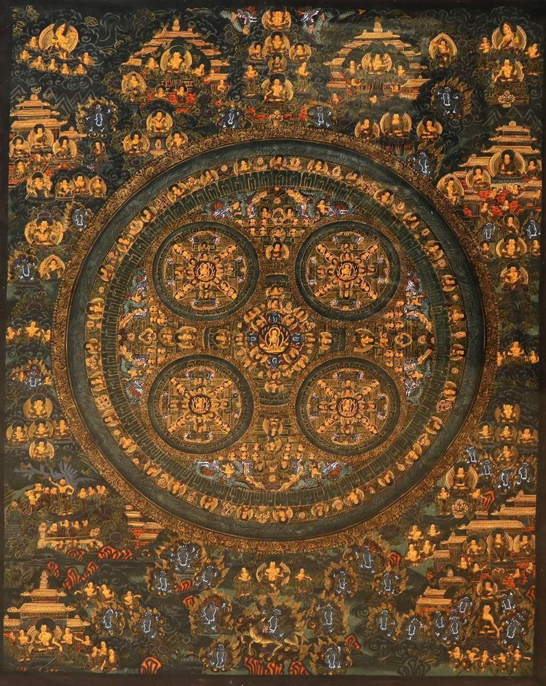 Große Abbildung Nr.1: 137-2269 Thangka.: (Asiatika, Buddhisnus)