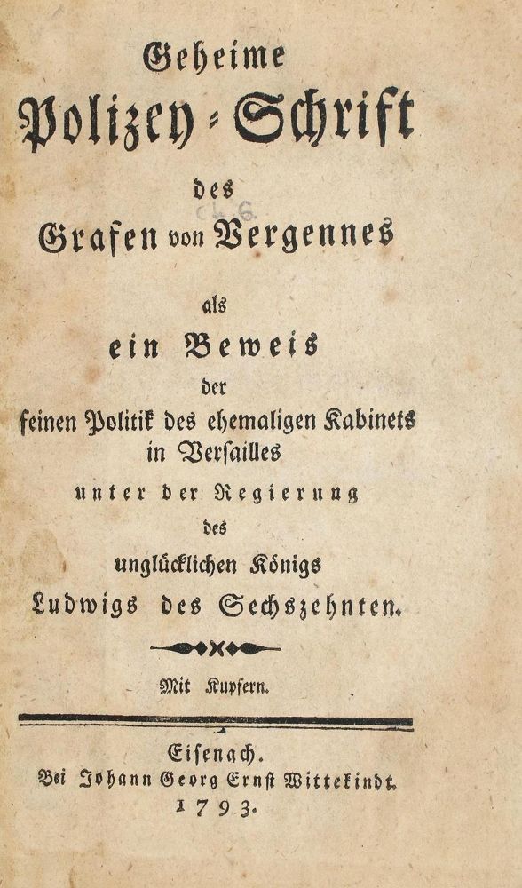 Große Abbildung Nr.2: 137-233 Ludwig XVI.,: (Alte Drucke, Handschriften und Theologie)
