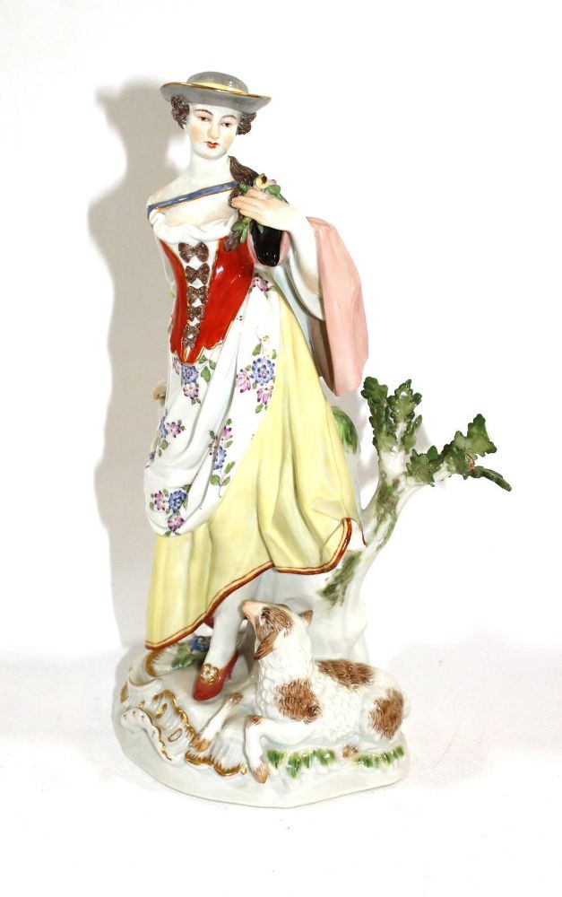 Große Abbildung Nr.1: 137-2381 Meissen Schäferin,: (Porzellan u. Keramik, Meissen)