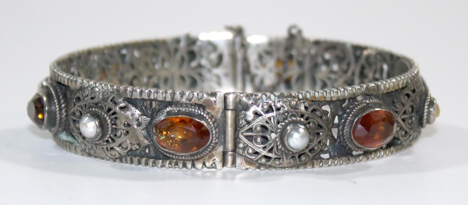 Große Abbildung Nr.1: 137-2430 Prächtiges Silber Armband: (Schmuck, Pforzheim)