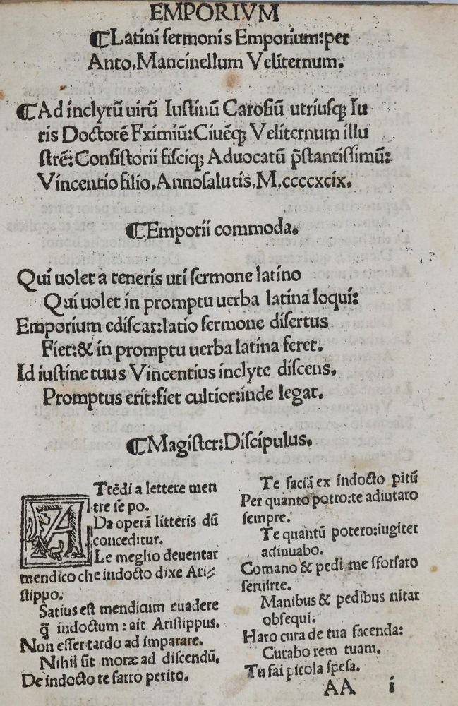 Große Abbildung Nr.1: 137-244 Mancinelli,A.: (Alte Drucke, Handschriften und Theologie)