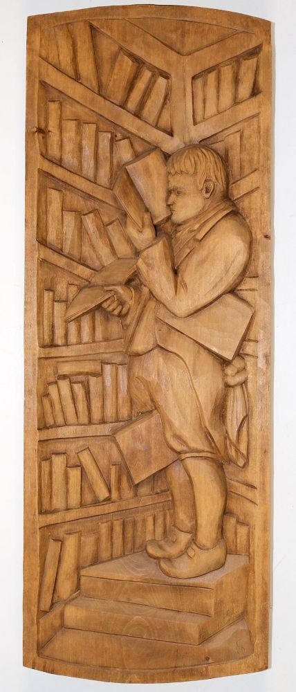 Große Abbildung Nr.3: 137-2483 Bücherwurm, Der.: (Skulpturen - Plastiken)