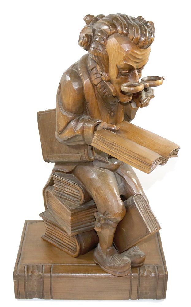 Große Abbildung Nr.5: 137-2483 Bücherwurm, Der.: (Skulpturen - Plastiken)