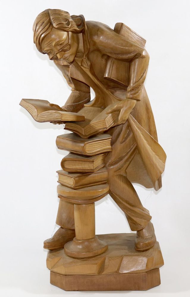Große Abbildung Nr.1: 137-2485 Der Bücherwurm,: (Skulpturen - Plastiken)