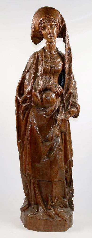 Große Abbildung Nr.1: 137-2490 Frauenfigur, Schnitzfigur.: (Skulpturen - Plastiken)