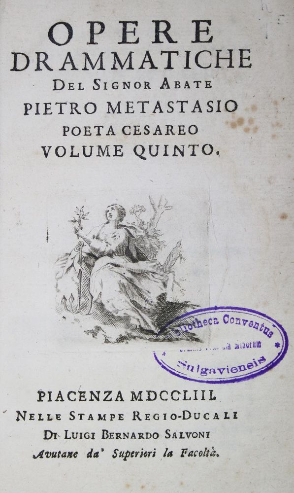 Große Abbildung Nr.1: 137-252 Metastasio,P.: (Alte Drucke, Handschriften und Theologie)