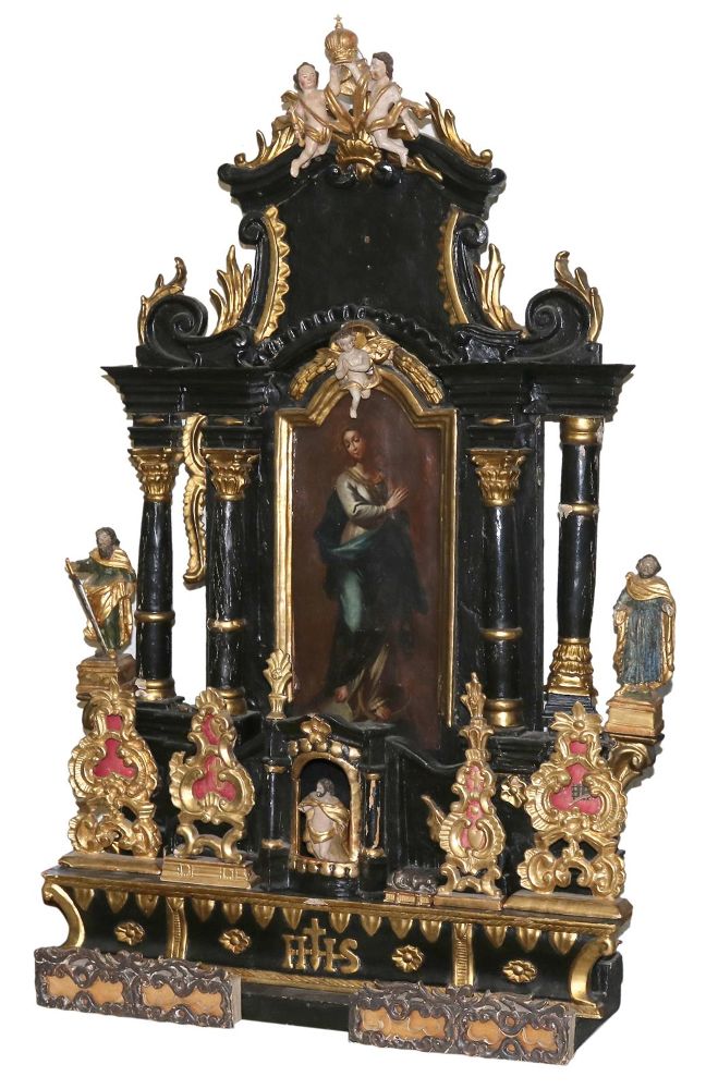 Große Abbildung Nr.1: 137-2548 Barocker Hausaltar.: (Volkskunst, Religiöse Volkskunst)