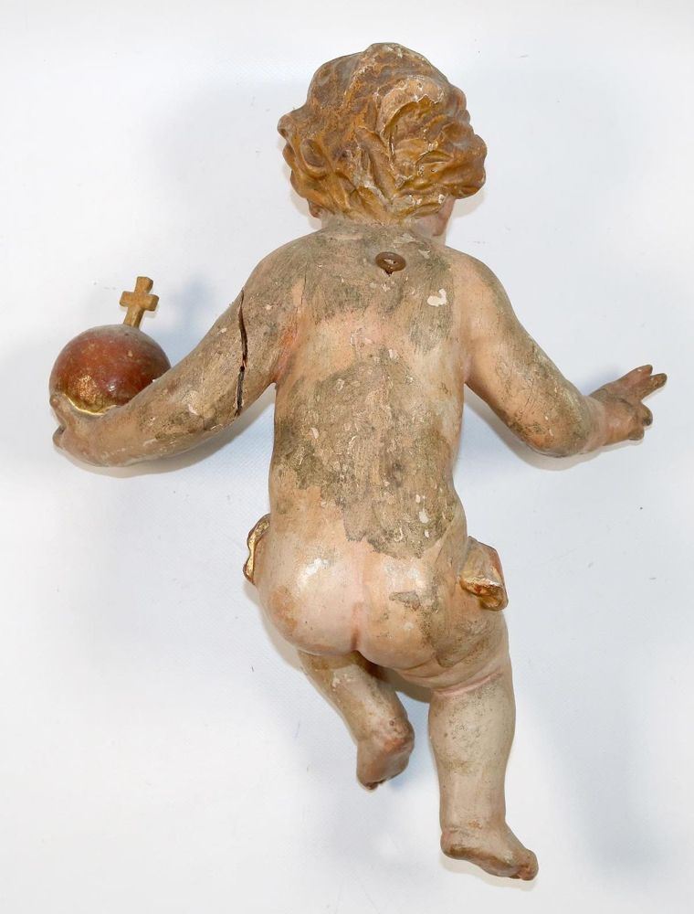 Große Abbildung Nr.2: 137-2550 Christuskind mit Reichsapfel.: (Volkskunst, Religiöse Volkskunst)