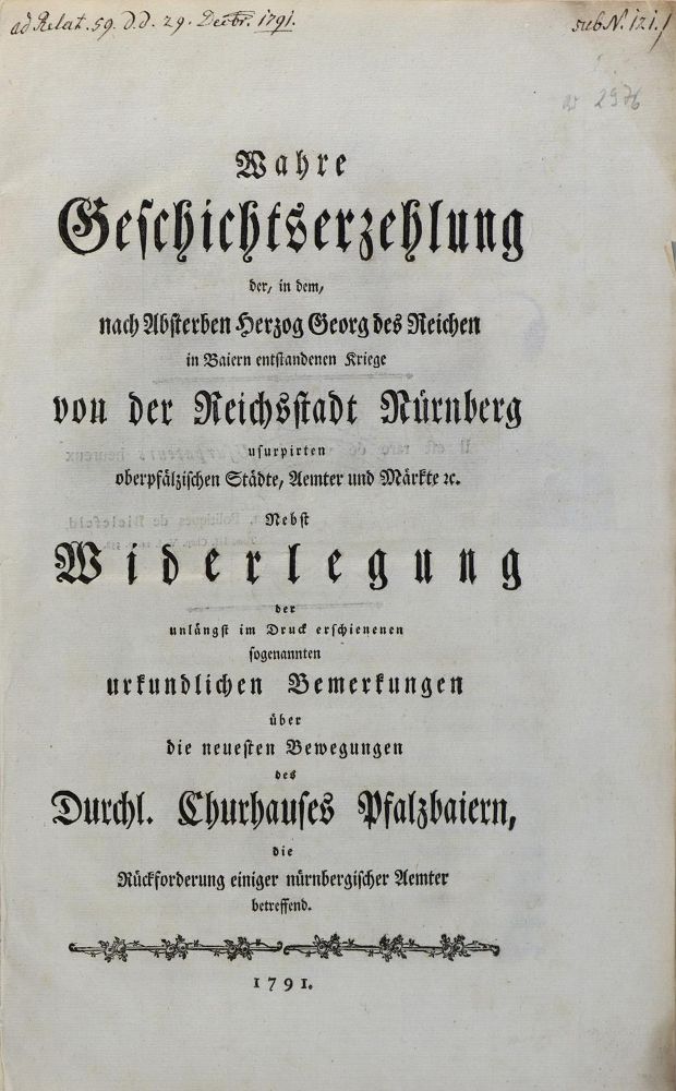 Große Abbildung Nr.2: 137-258 Wahre Geschichtserzehlung: (Nürnberg)