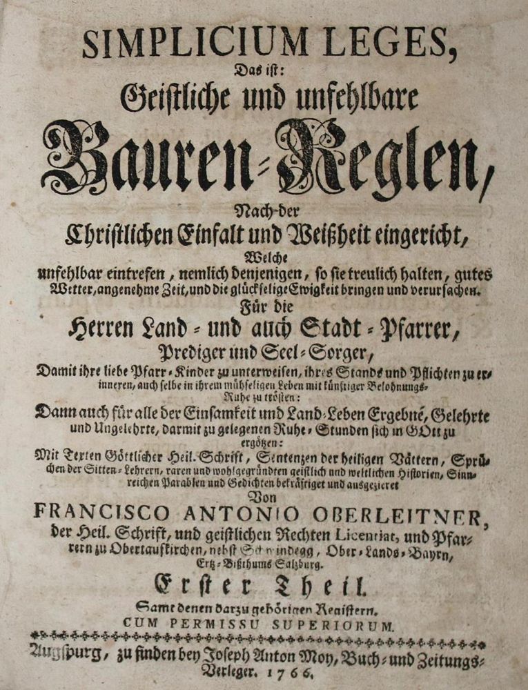 Große Abbildung Nr.2: 137-259 Oberleitner,F.A.: (Alte Drucke, Handschriften und Theologie)