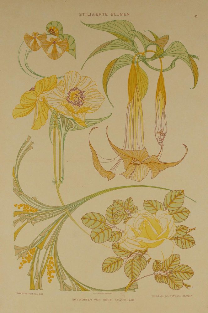 Große Abbildung Nr.2: 137-2669 Jugendstil-Ornamente.: (Varia, Jugendstil)