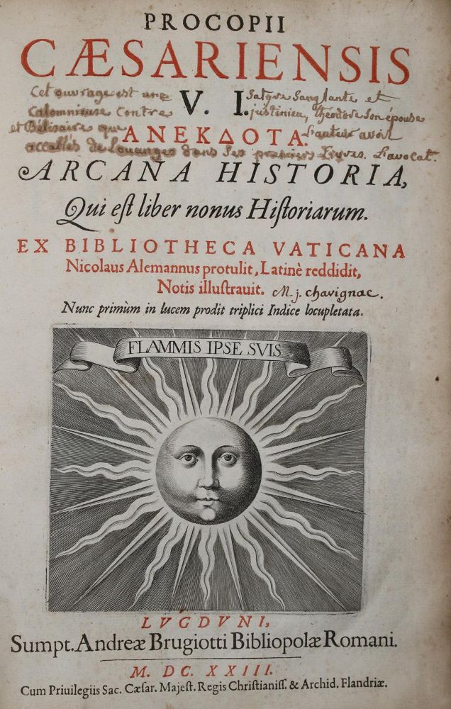 Große Abbildung Nr.1: 137-275 Procopius Caesarensis.: (Alte Drucke, Handschriften und Theologie)