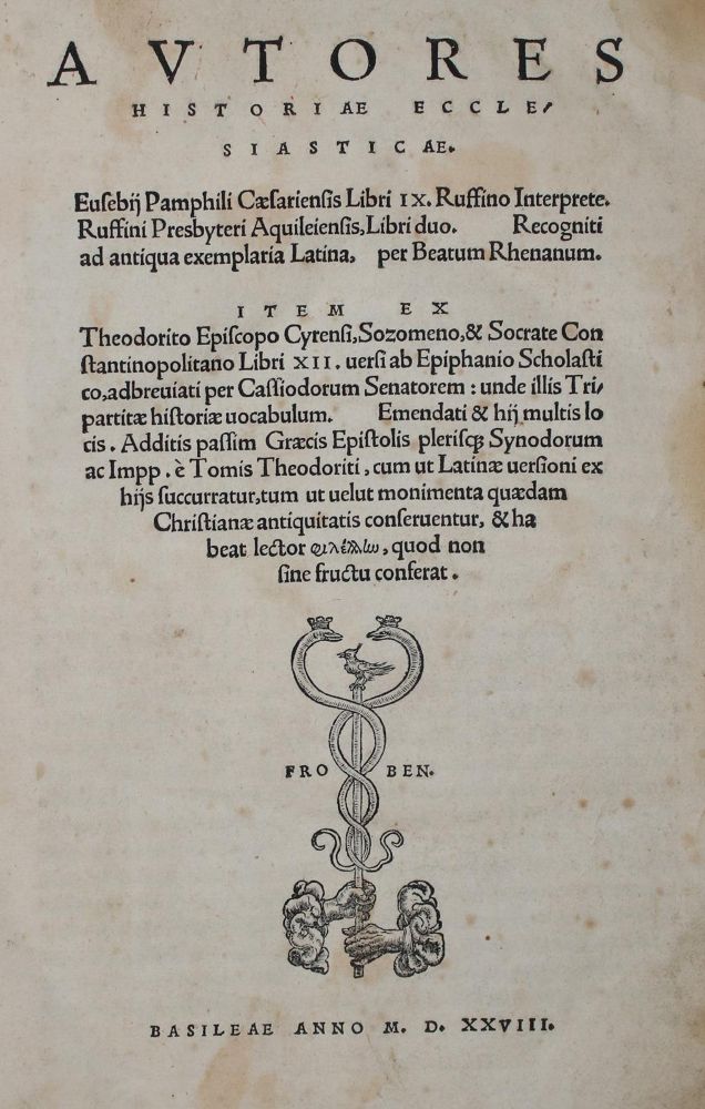 Große Abbildung Nr.1: 137-282 Rhenanus,B.: (Alte Drucke, Handschriften und Theologie)