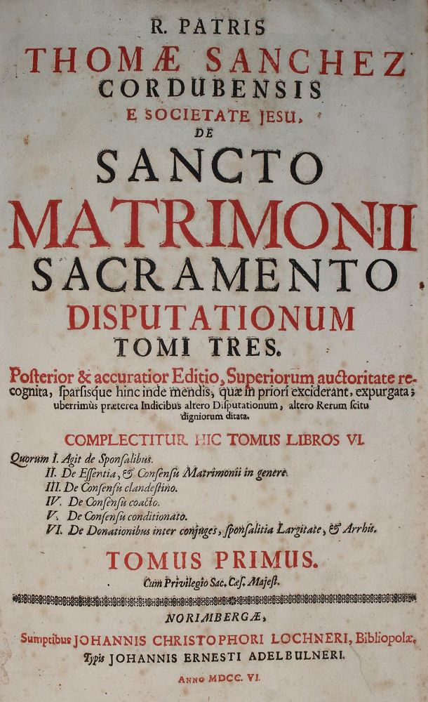 Große Abbildung Nr.1: 137-294 Sanchez,T.: (Alte Drucke, Handschriften und Theologie)