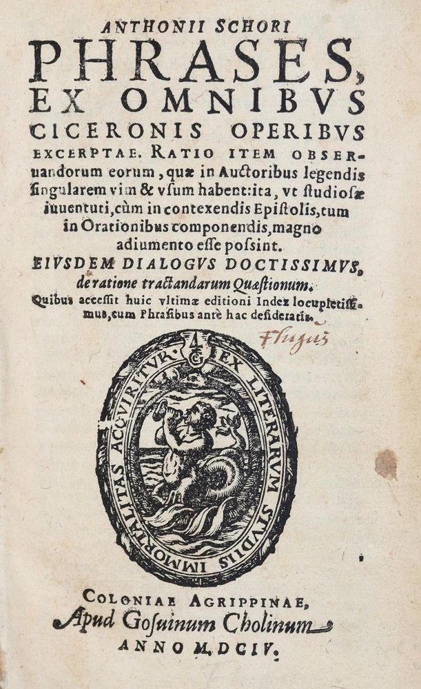 Große Abbildung Nr.1: 137-300 Schore,A.van.: (Alte Drucke, Handschriften und Theologie)