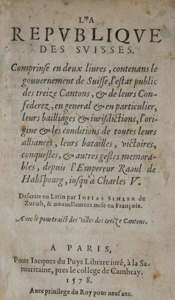 Große Abbildung Nr.1: 137-304 Simler,J.: (Schweiz)