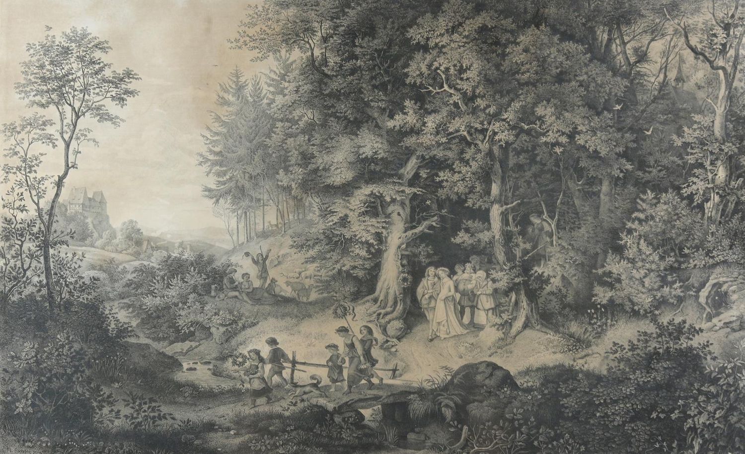Große Abbildung Nr.1: 137-3414 Friedrich, Ludwig (Gotthelf Emil Lois): (Künstlergraphik)