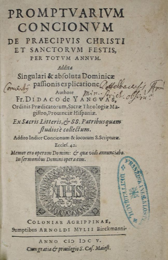 Große Abbildung Nr.1: 137-343 Yanguas,D.d.: (Alte Drucke, Handschriften und Theologie)