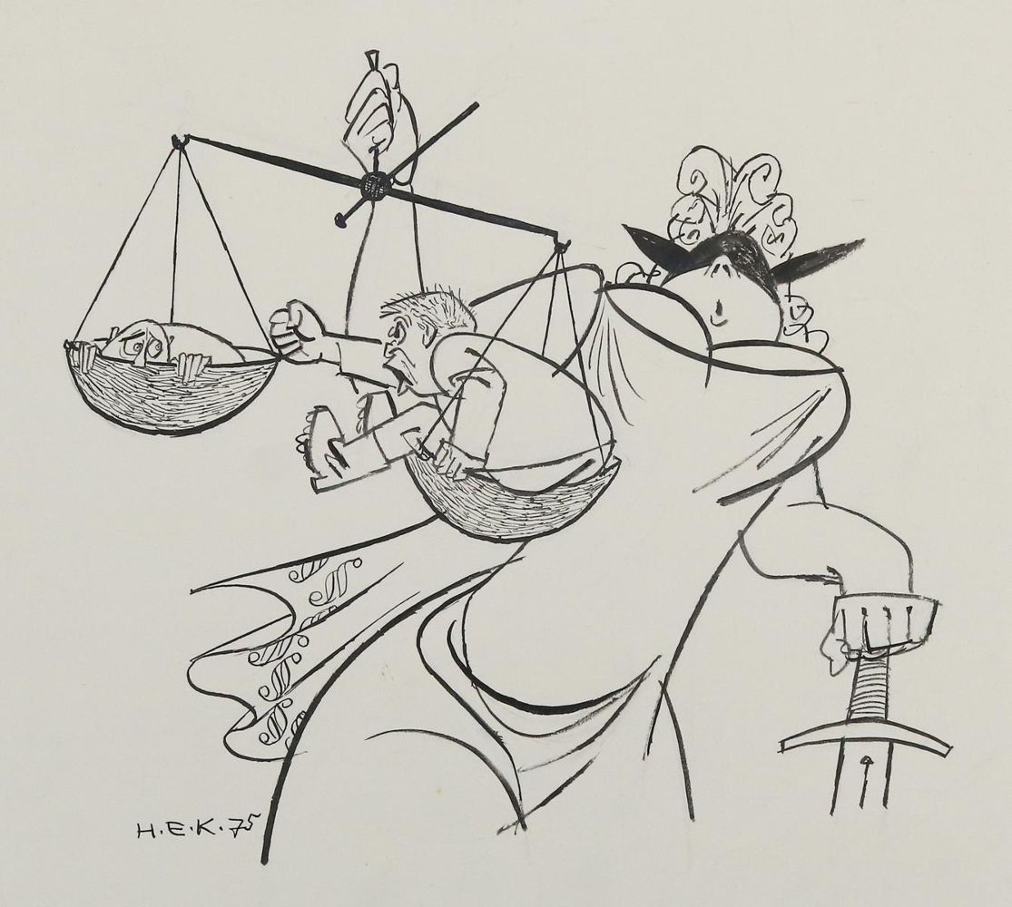 Große Abbildung Nr.1: 137-3594 Köhler, Hanns Erich: (Künstlergraphik, Karikatur)
