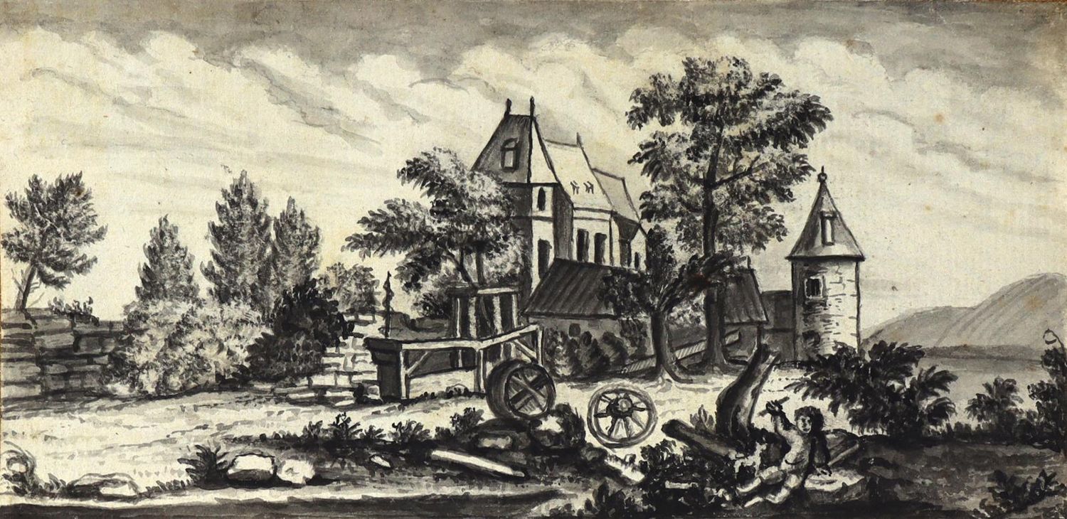 Große Abbildung Nr.1: 137-3705 Lavierte Tuschzeichnung: (Künstlergraphik)