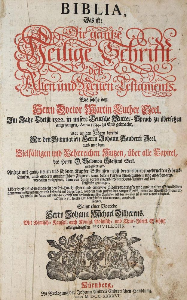 Große Abbildung Nr.1: 137-38 Biblia germanica.: (Bibeln)
