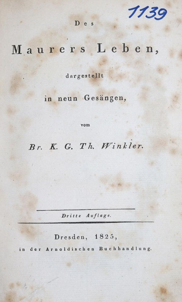 Große Abbildung Nr.1: 137-383 Winkler,K.G.T.: (Freimaurerei)