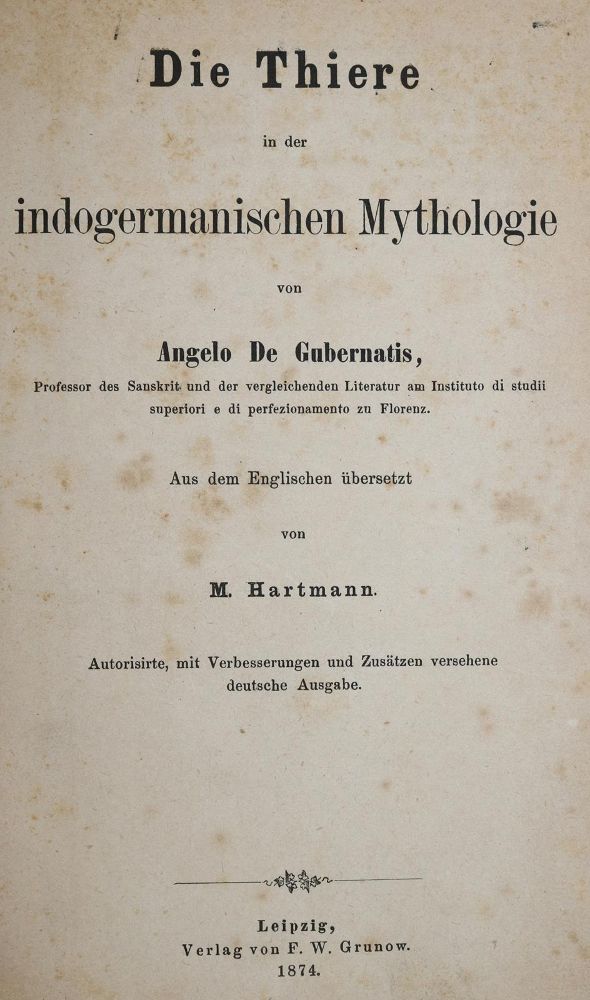 Große Abbildung Nr.1: 137-387 Gubernatis,A.de.: (Grenzwissenschaften und Okkultismus)
