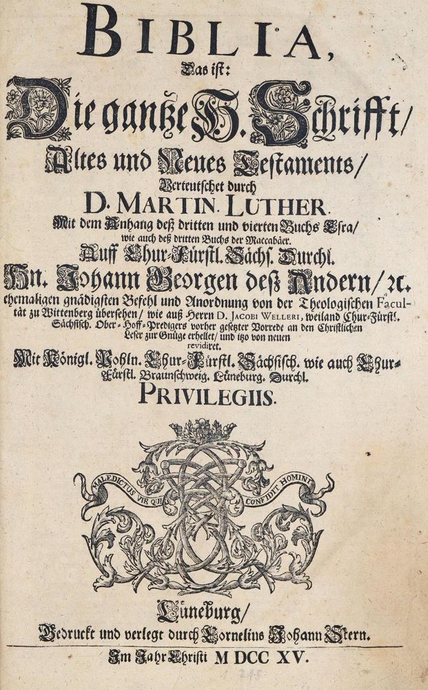 Große Abbildung Nr.1: 137-39 Biblia germanica.: (Bibeln)