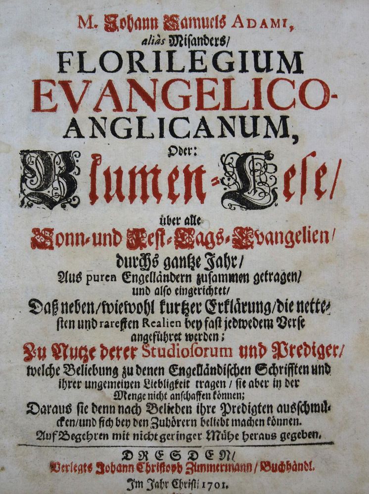 Große Abbildung Nr.1: 137-4 Adami,J.S.: (Alte Drucke, Handschriften und Theologie)