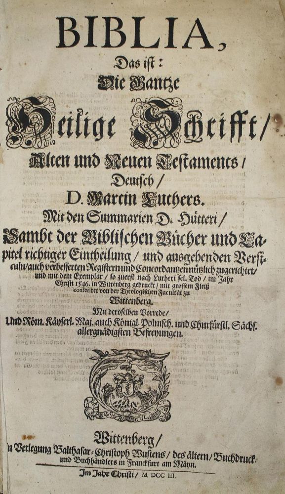 Große Abbildung Nr.1: 137-40 Biblia germanica.: (Bibeln)