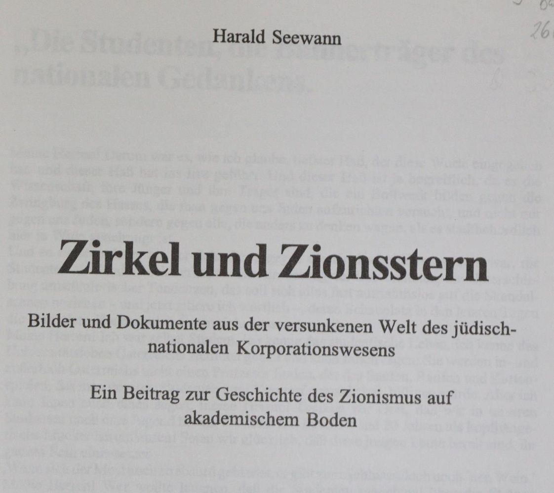 Große Abbildung Nr.1: 137-406 Seewann,H.: (Judaica, Studentika und Hochschulen)