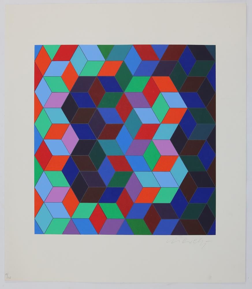 Große Abbildung Nr.1: 137-4082 Vasarely, Victor von: (Künstlergraphik)