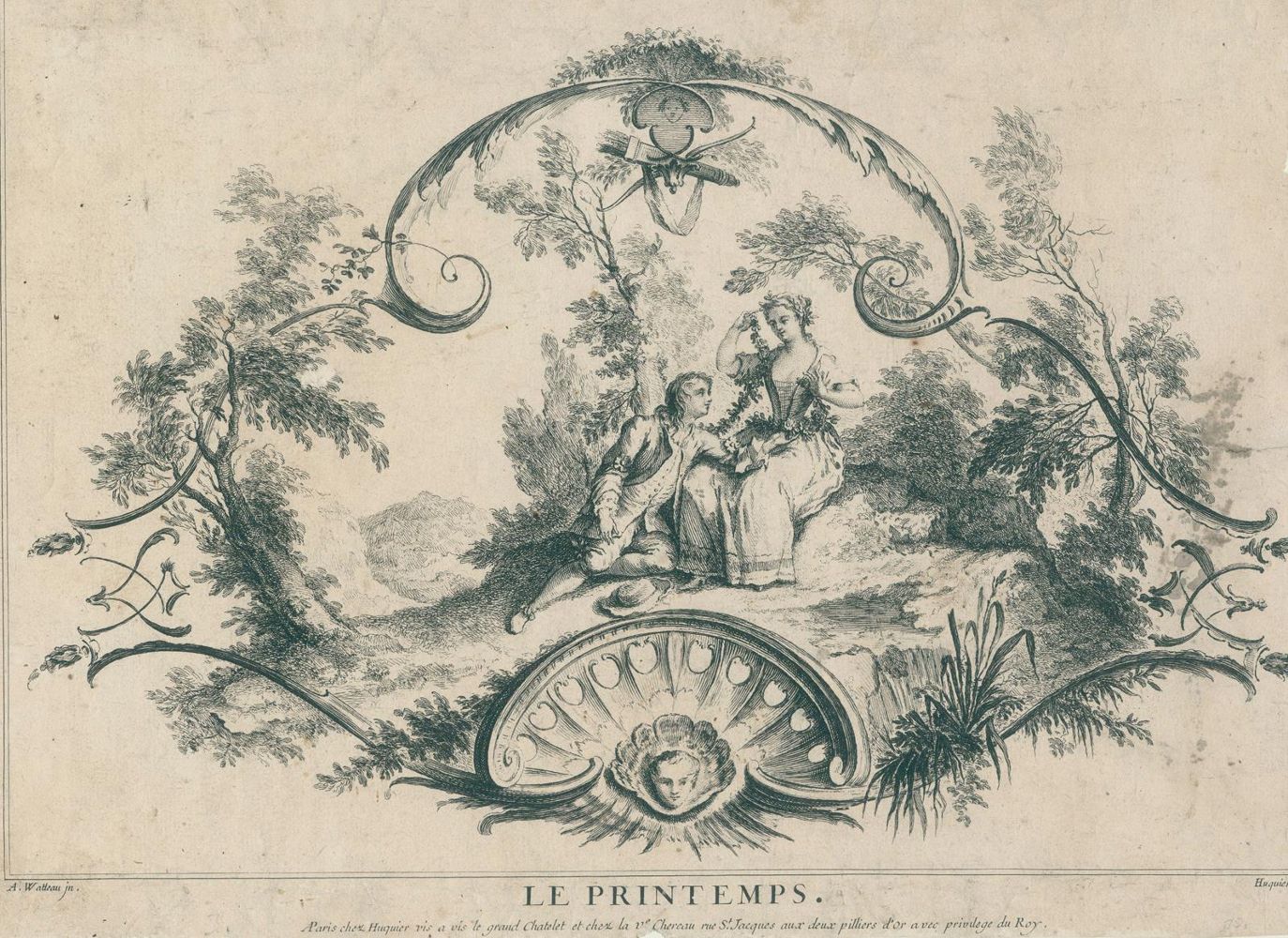 Große Abbildung Nr.1: 137-4124 Watteau, Antoine: (Künstlergraphik)