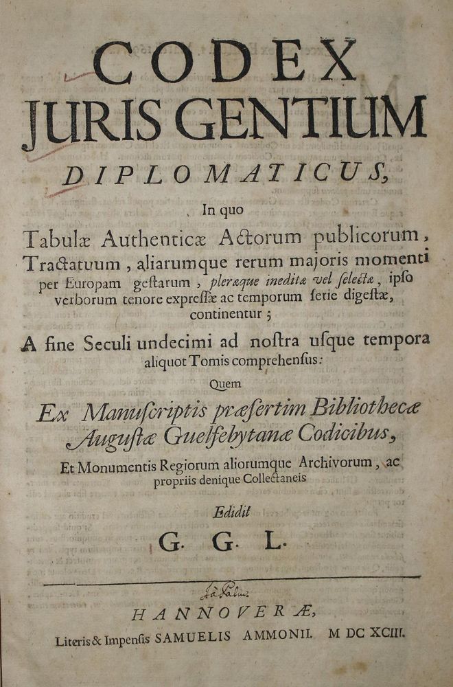 Große Abbildung Nr.1: 137-423 Leibniz,G.W.: (Juridica und Kriminologie)