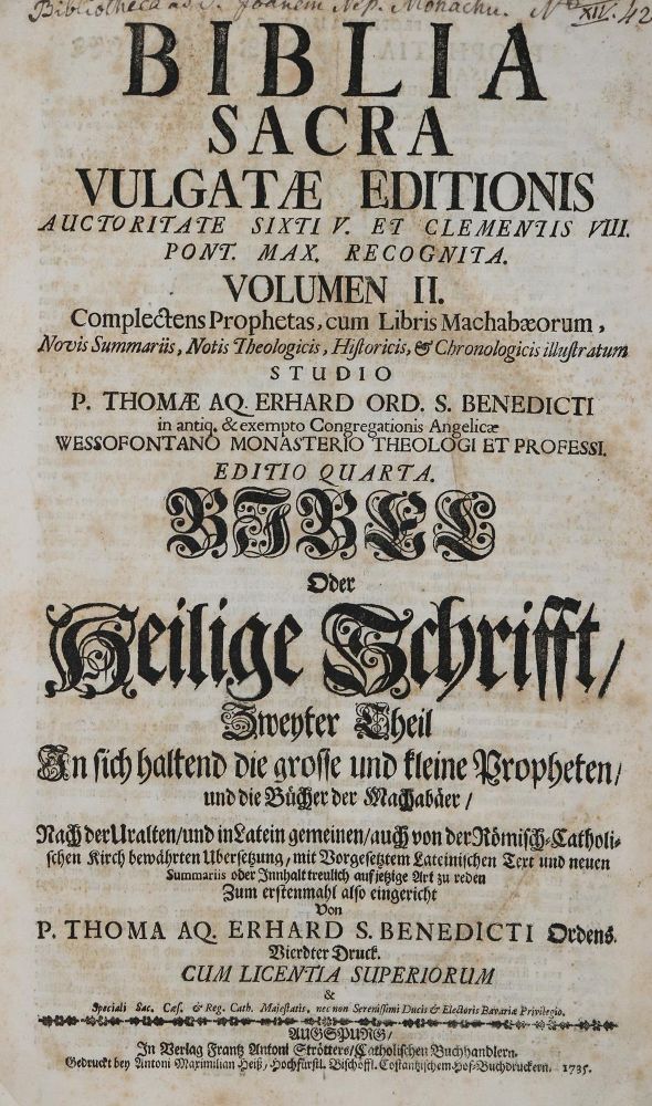 Große Abbildung Nr.2: 137-48 Biblia latino-germanica.: (Bibeln)