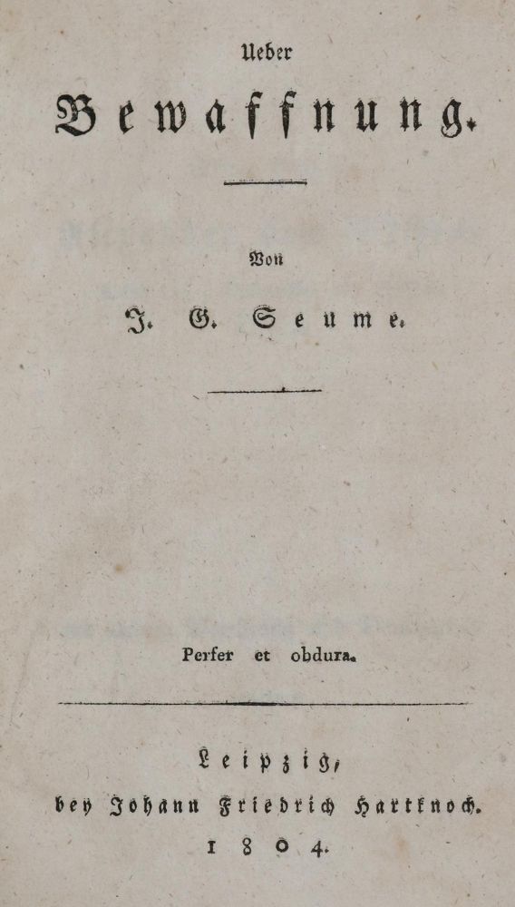 Große Abbildung Nr.1: 137-486 Seume,J.G.: (Militaria)