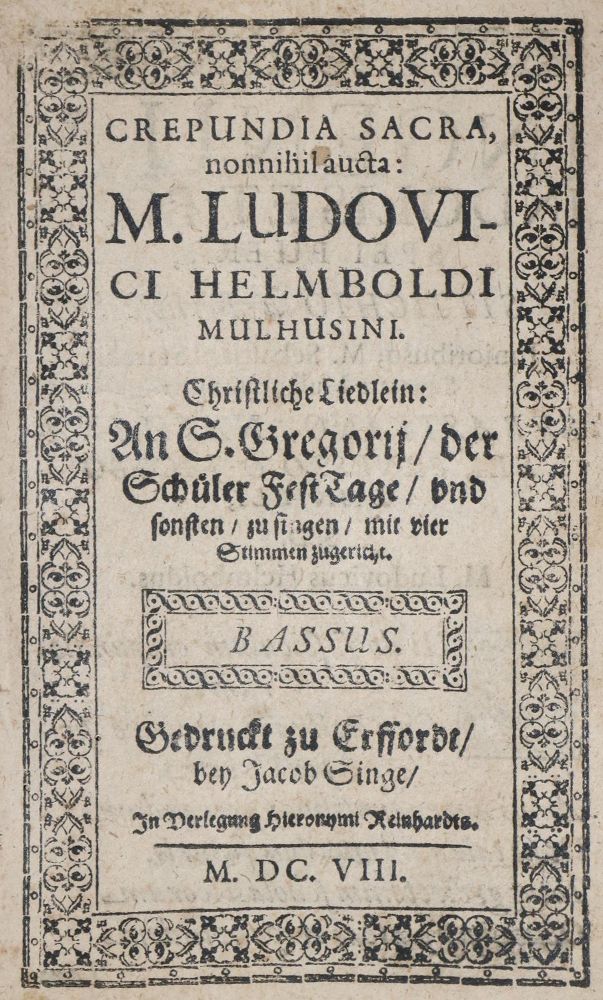 Große Abbildung Nr.1: 137-499 Helmbold,L. u. J.a Burck.: (Musik)