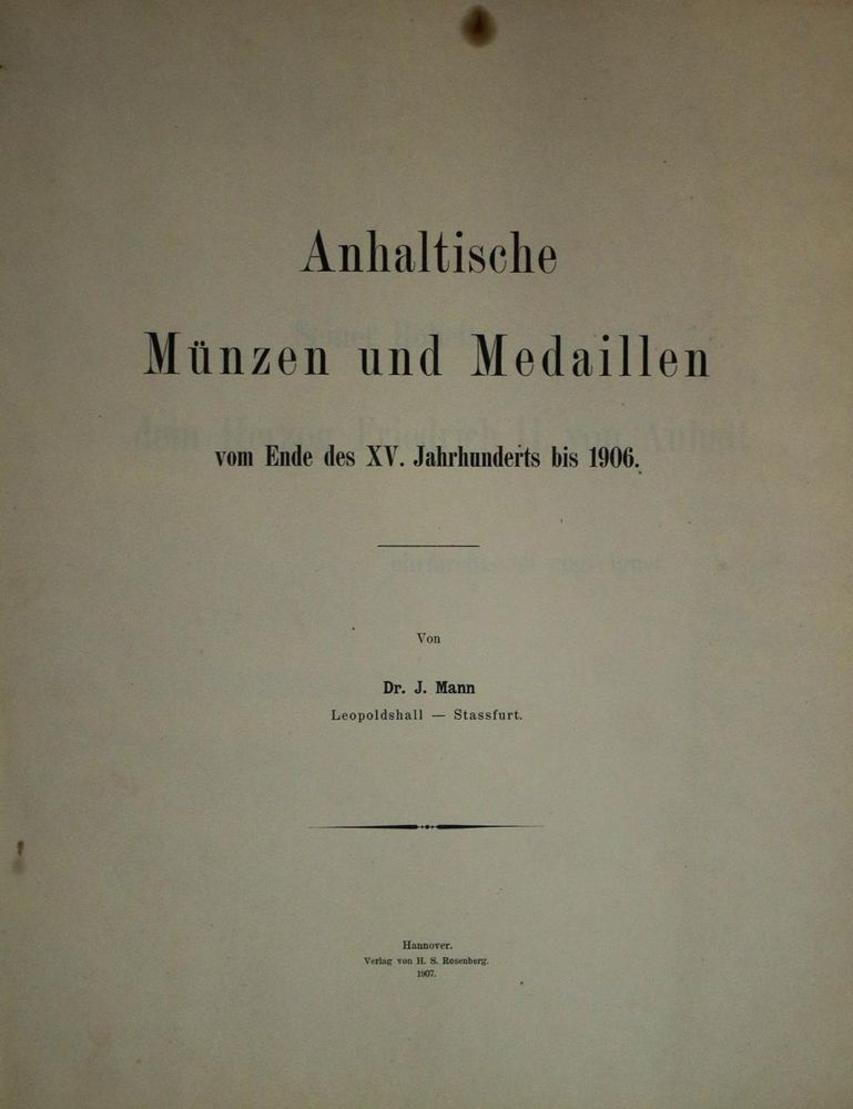 Große Abbildung Nr.1: 137-512 Mann,J.: (Numismatik u. Siegelkunde, Medaillen)
