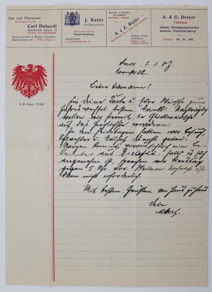 Große Abbildung Nr.1: 137-518 Patent- und Kartenbrief.: (Philatelie)