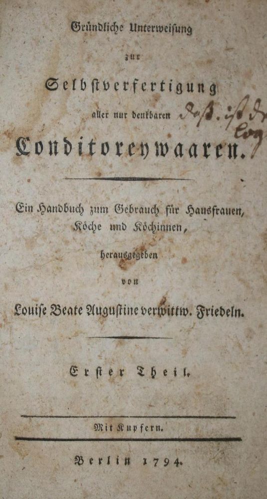 Große Abbildung Nr.1: 137-577 Friedel,L.B.A.: (Küche und Haushalt, Bäckerei und Konditorei)