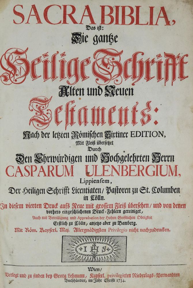 Große Abbildung Nr.1: 137-59 Sacra Biblia: (Bibeln)