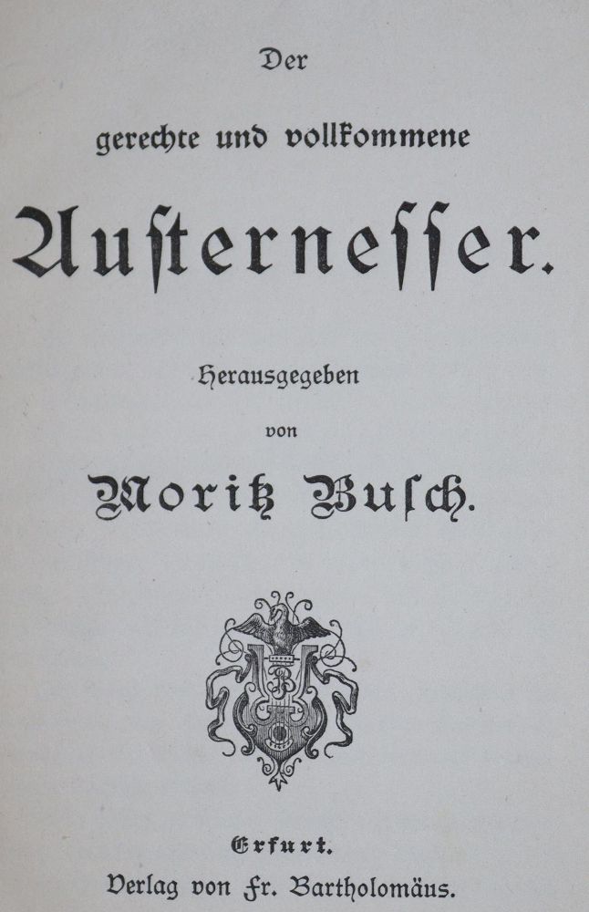 Große Abbildung Nr.1: 137-611 Busch,M.: (Küche und Haushalt, Kochbücher, Austern)