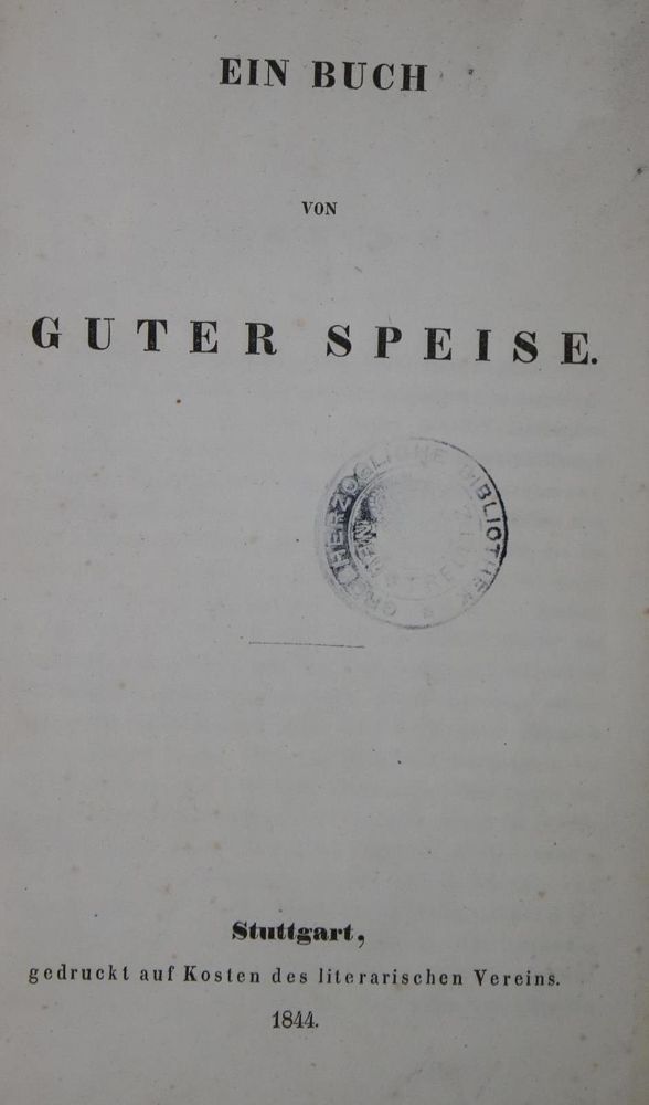 Große Abbildung Nr.1: 137-616 Buch von guter Speise, Ein.: (Küche und Haushalt, Kochbücher)