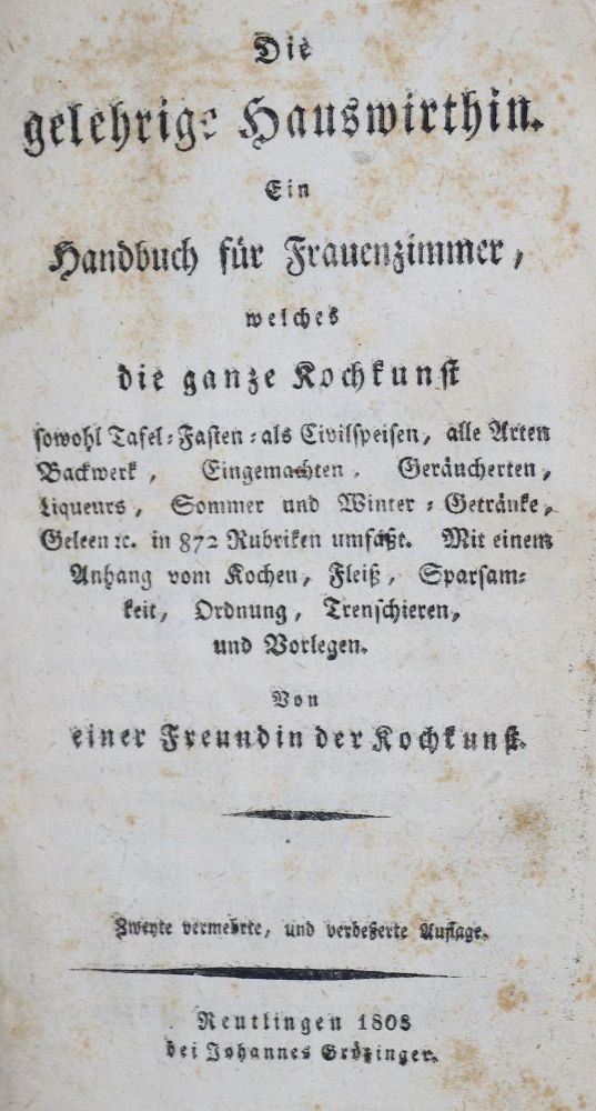 Große Abbildung Nr.1: 137-617 (Bürger,A.C.).: (Küche und Haushalt, Kochbücher)