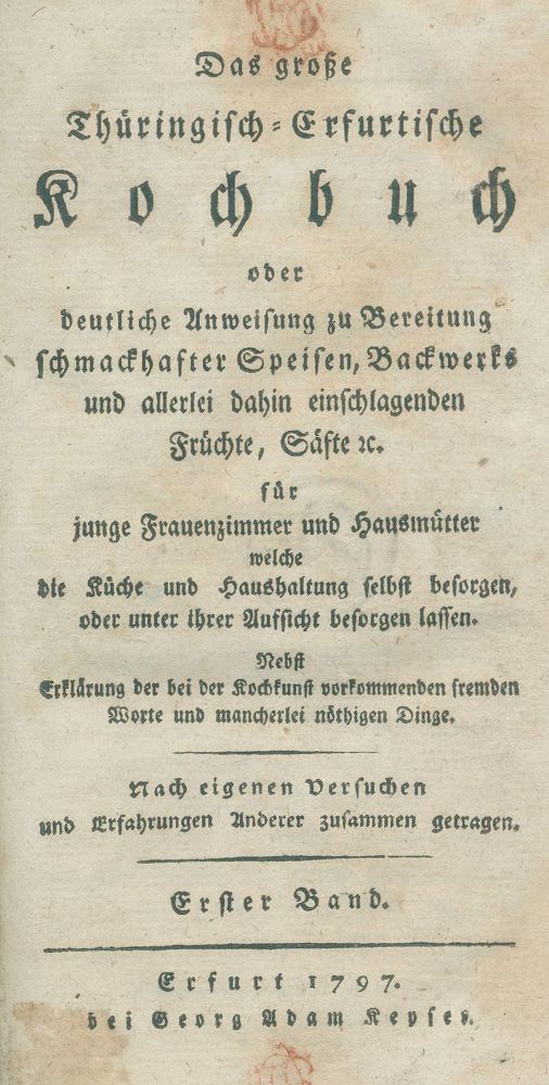 Große Abbildung Nr.1: 137-622 (Eupel,J.C.).: (Küche und Haushalt, Kochbücher)