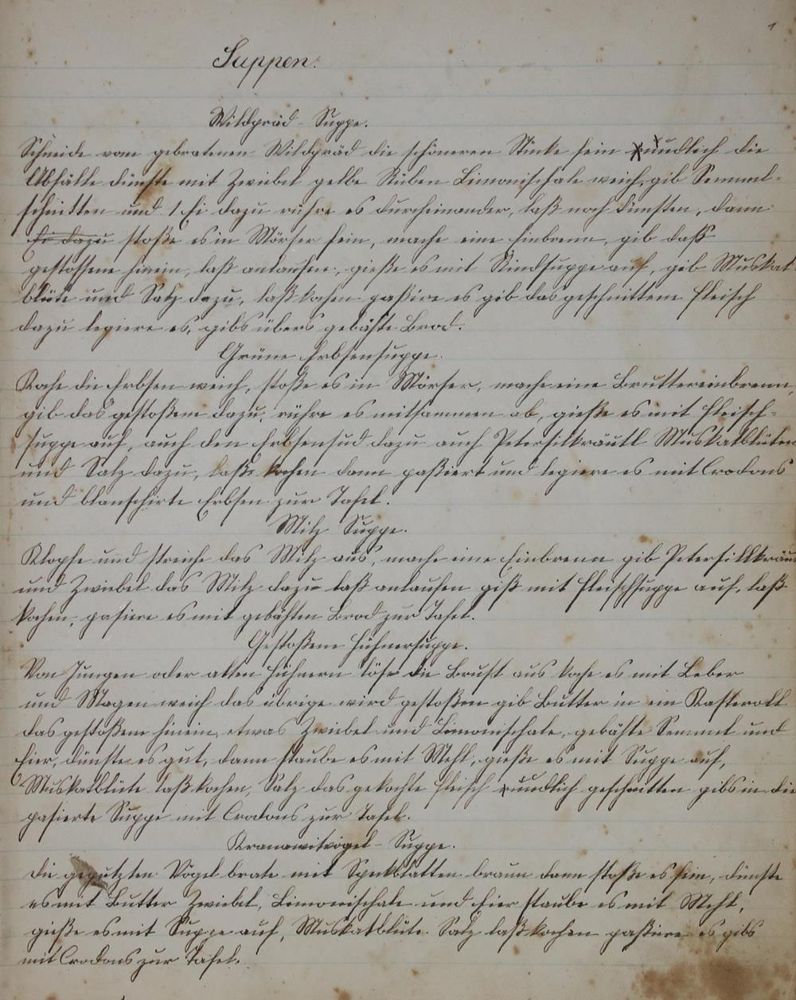 Große Abbildung Nr.1: 137-629 Sammlung: (Küche und Haushalt, Kochbücher, Handschriften)